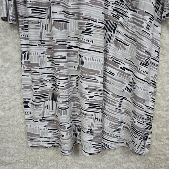 Habitat Gray Pullover Dress XL Artsy Above Knee Stretch‎ 3/4 Sleeve - Picture 3 of 13